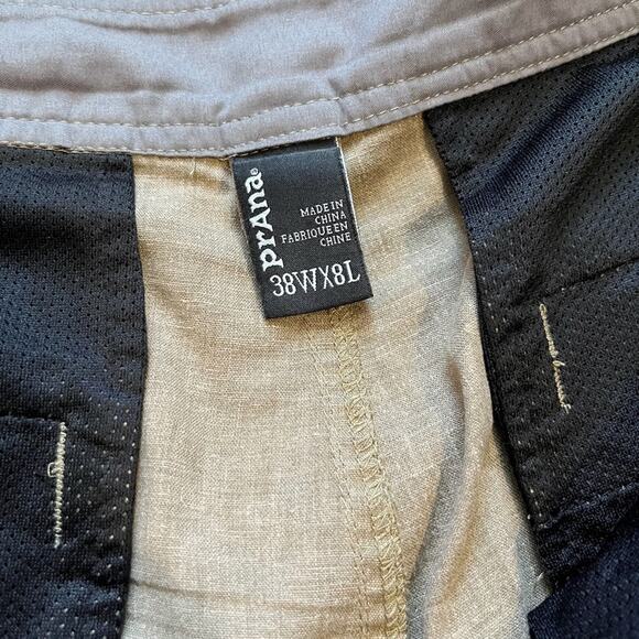 PrAna Men’s Khaki Lightweight 8 Inch Inseam Shorts Size 38 - Picture 5 of 8
